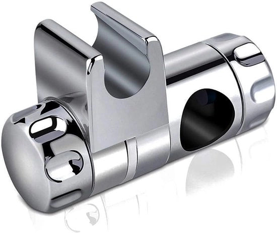 Supporto per doccia con guida per maniglione 25 mm - ABS cromato - Montaggio a parete - Accessorio per la stanza da bagno