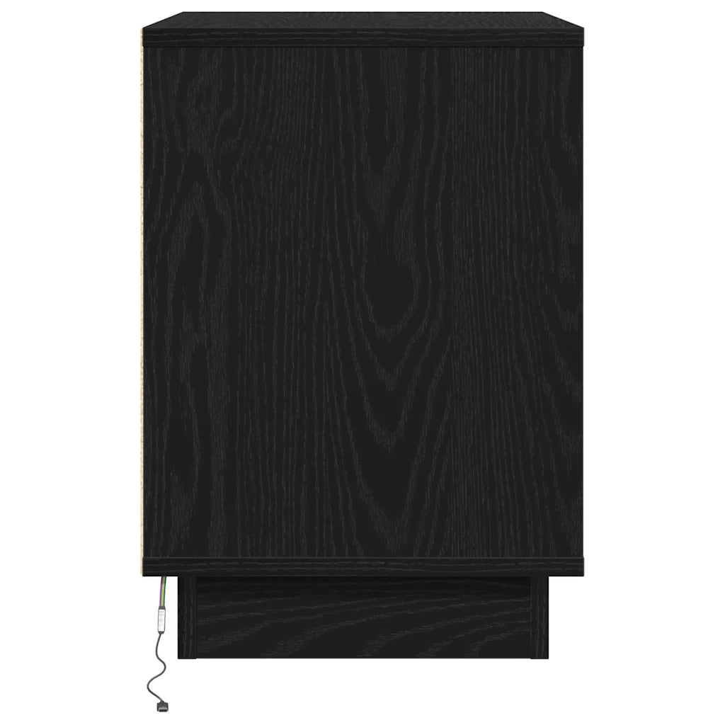 Armadio da Notte 2 pcs Rovere Nero 50 x 34,5 x 50 cm. 869581