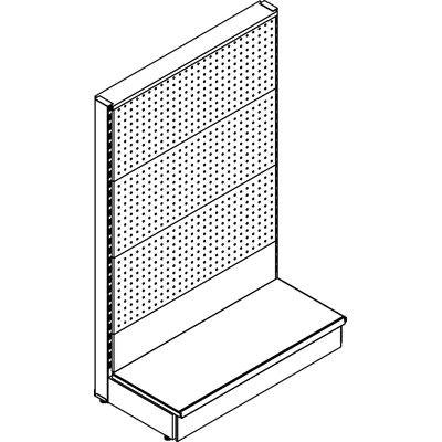 SCAFFALE MARKET A PARETE - SCHIENALE MIX RAL 9016 CM 100 H.CM 155