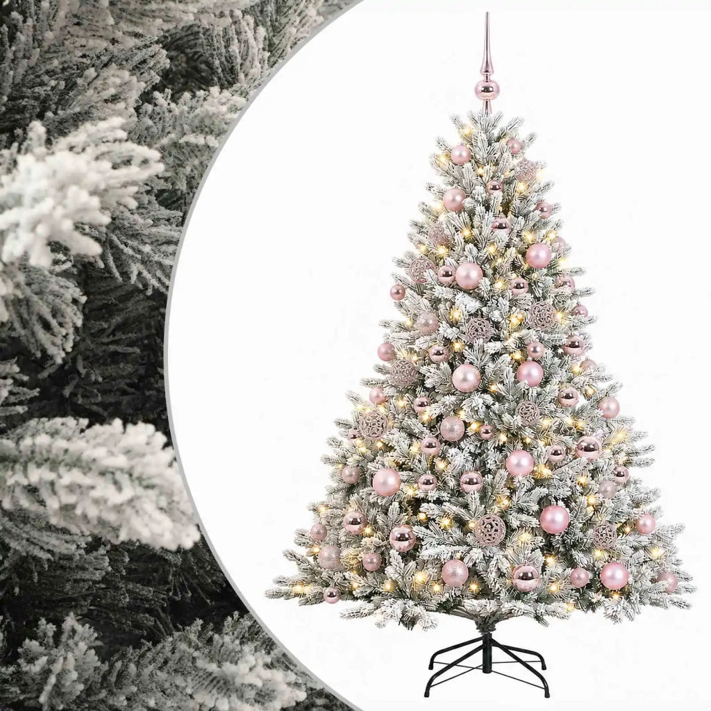 Albero di Natale artificiale con palline 210 cm 300 LED 3466646