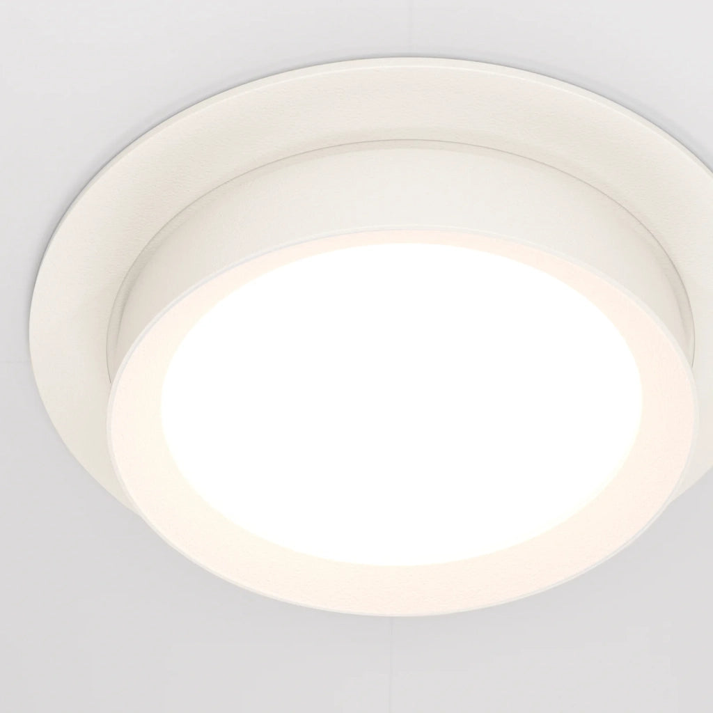 Maytoni lampada da incasso Hoop 1 luce GX53 bianco metallo alluminio