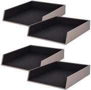 Archivio per DIN A4, taupe, 4 pezzi, scatole archiviate, cassetta per lettere 26 x 6 x 32 cm