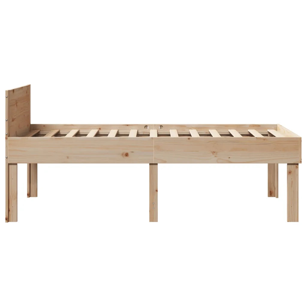 Letto senza Materasso-Struttura Letto 90x190 cm in Legno Massello di Pino 366392