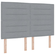 Testiera | Testata LED con strisce LED Grigio chiaro 144 cm Tessuto