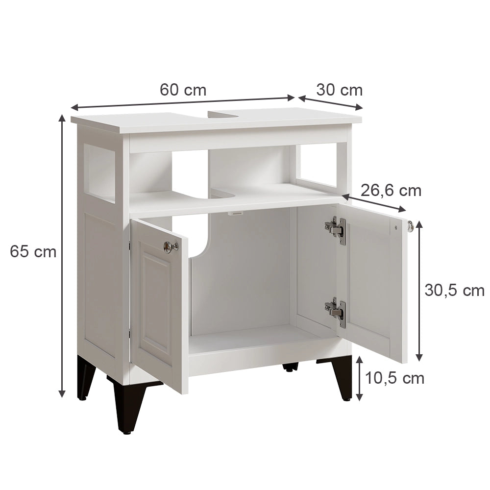 Vicco Mobile sottolavabo per bagno Bianco 60 x 65 cm