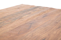 Tavolo da Caffè Yellowstone 118x70x40 cm in Legno di Acacia e Ferro Marrone e Nero