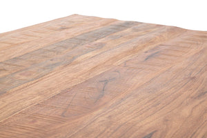 Tavolo da Caffè Yellowstone 118x70x40 cm in Legno di Acacia e Ferro Marrone e Nero