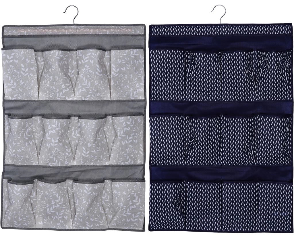 1 Pezzo Tasca Portaoggetti da Parete in TNT Klaus 12 Tasche 82 x 56 cm 2 Colori