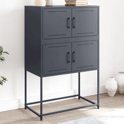 Credenza-Buffet-Armadio da cucina Antracite 68,5x38,5x107 cm in Acciaio 347337