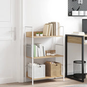 Scaffale Libri 3 Ripiani Rovere 60x27,6x90,5 Legno Multistrato 288221