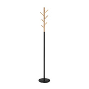 Appendiabiti Hispanohogar legno e metallo rovere e nero 178x28x28
