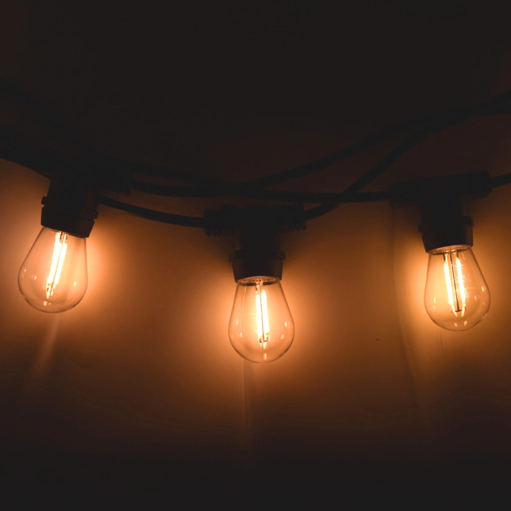 CATENA LUMINOSA LED 10M 10 PORTALAMPADA E27 PROLUNGABILE IP54 PER ESTERNI - IDEALE PER FESTE EVENTI E DECORAZIONI NATALIZIE