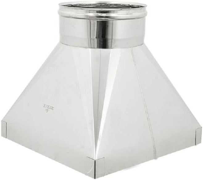 Tramoggia per canna fumaria Femmina  ACCIAIO INOX AISI 316 -VARIE MISURE- ø250  L250 P300