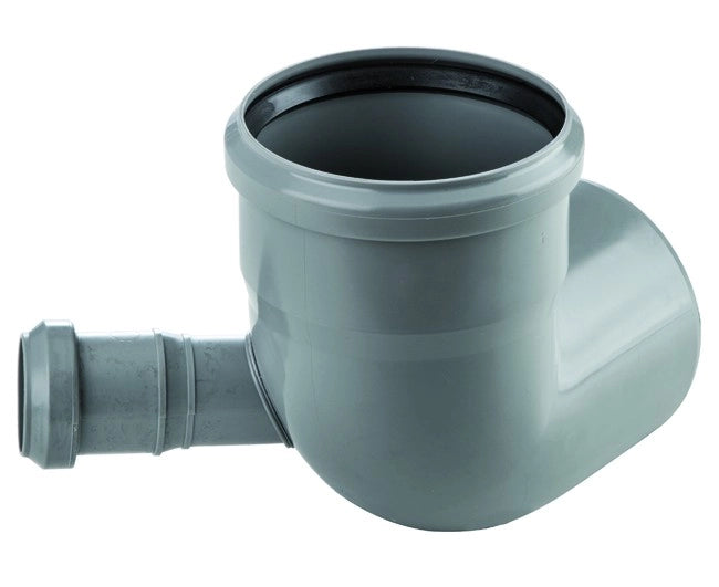 CURVA WC 87  ° AD INNESTO IN PP CON ATTACCO LATERALE SINISTRO SERIE ED TECH  EE ¸110/50   WAVIN ITALIA S.P.A.