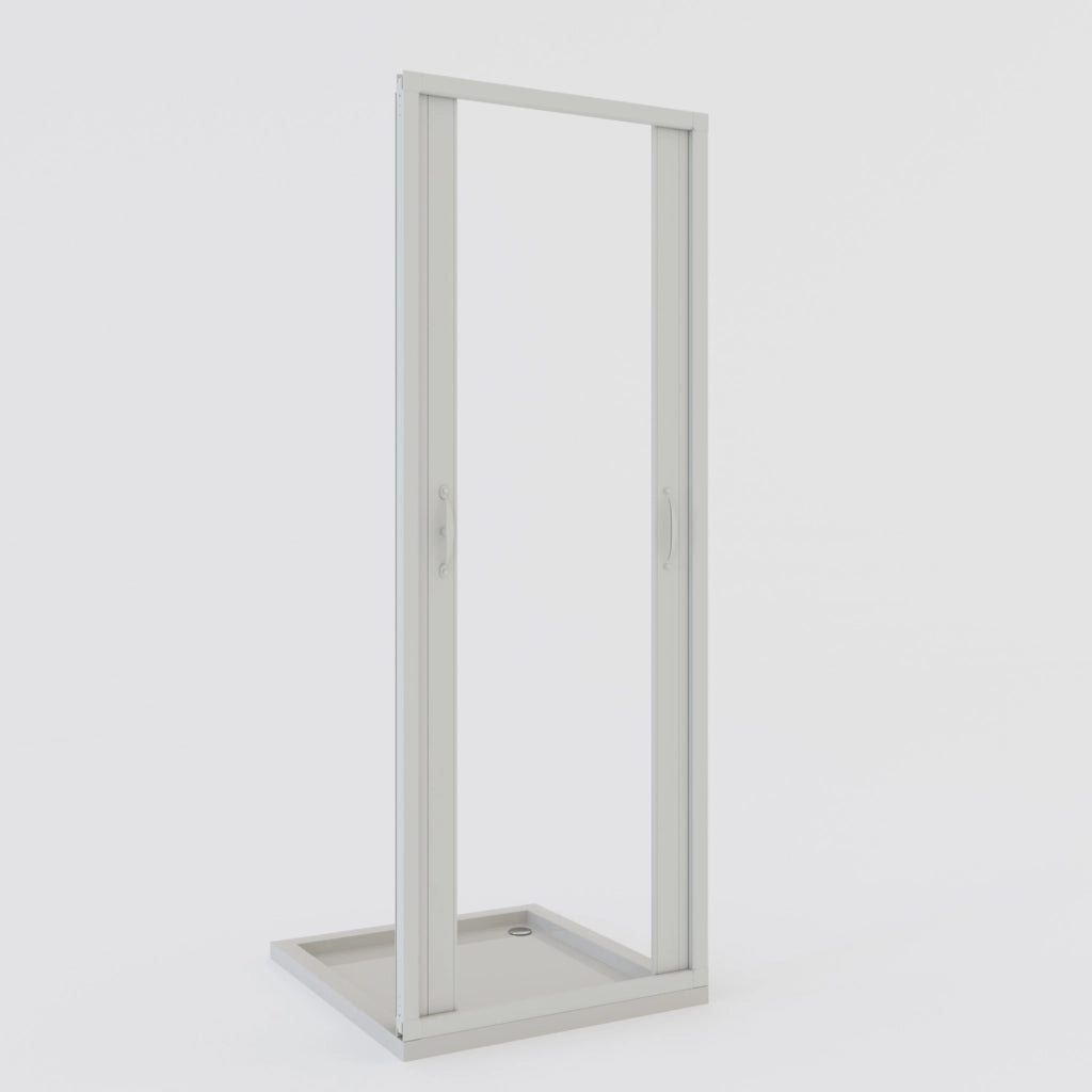 Porta doccia a soffietto in PVC 160 cm H 185 mod. Giglio con apertura centrale