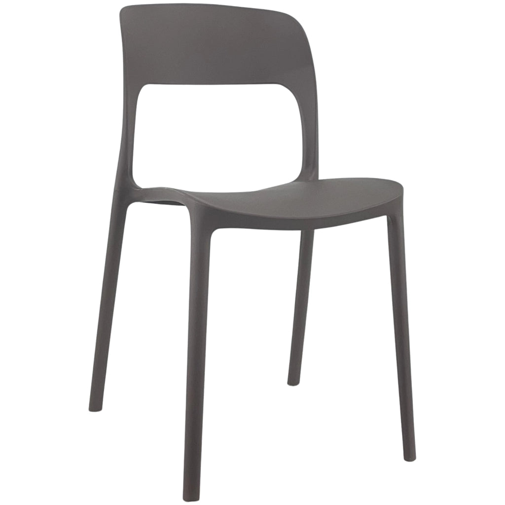 Sedia In Polipropilene Marte Ergonomica Arredo di Design Esterno e Interno da Giardino Impilabile Sedie  Tortora/1 Sedia