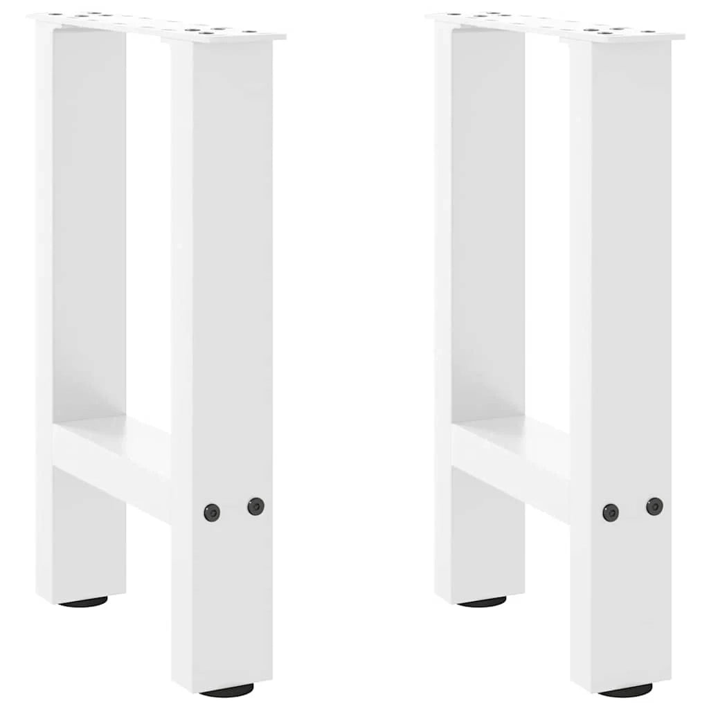 Set di 2 gambe regolabili per tavolino da caffè 38 x 42-43 cm design moderno soggiorno acciaio bianco 02_0057517