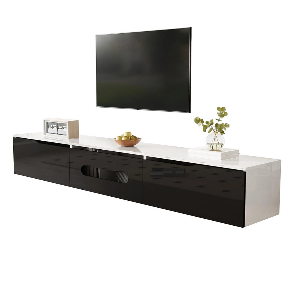 Mobile TV bicolore - Xylo - 180cm LED 16 colori fissaggio a muro