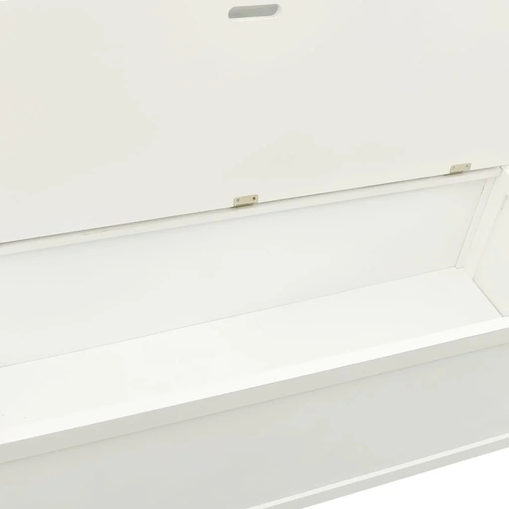 Panca bianca 107 x 45 x 75,5 cm legno massello di abete 02_0010870