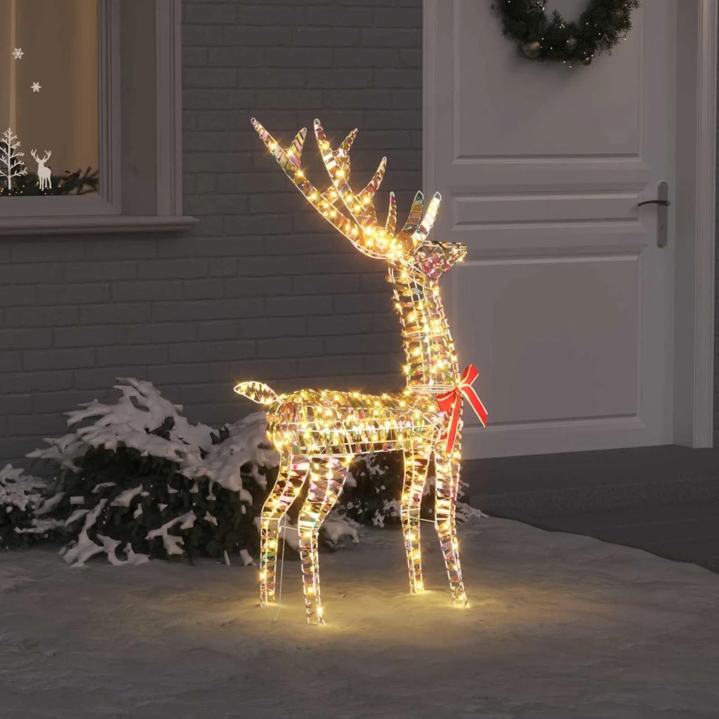 Renna 3D con 140 LED Bianco caldo 128 cm PET 42019055