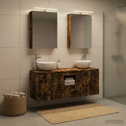 Set di Armadi da Bagno 5 pcs Rovere Fumo 50 x 14,5 x 70 cm 3406355