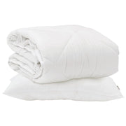 Piumone | Duvet per Tutte le Stagioni con cuscino 2 pz Bianco Microfibra