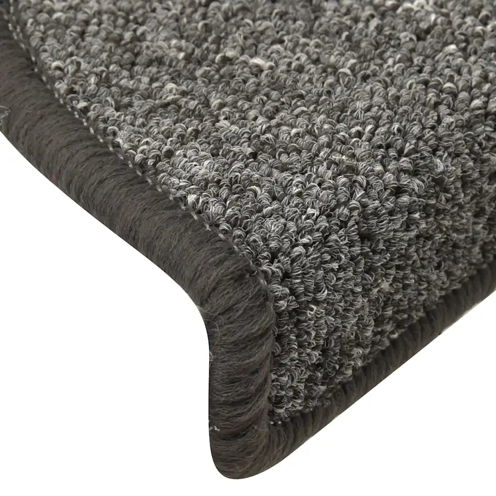 Tappetini per scale 30 pz | Gradini per Scale 56x17x3 cm Grigio scuro Semicircolari
