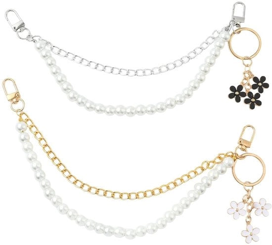Set di 2 Accessori di Allungamento per Borsa a Catena in Oro e Argento