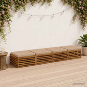 Cuscini per Sedia in 4 Pezzi SOEST 4 pz 100% Poliestere Sabbia 945058