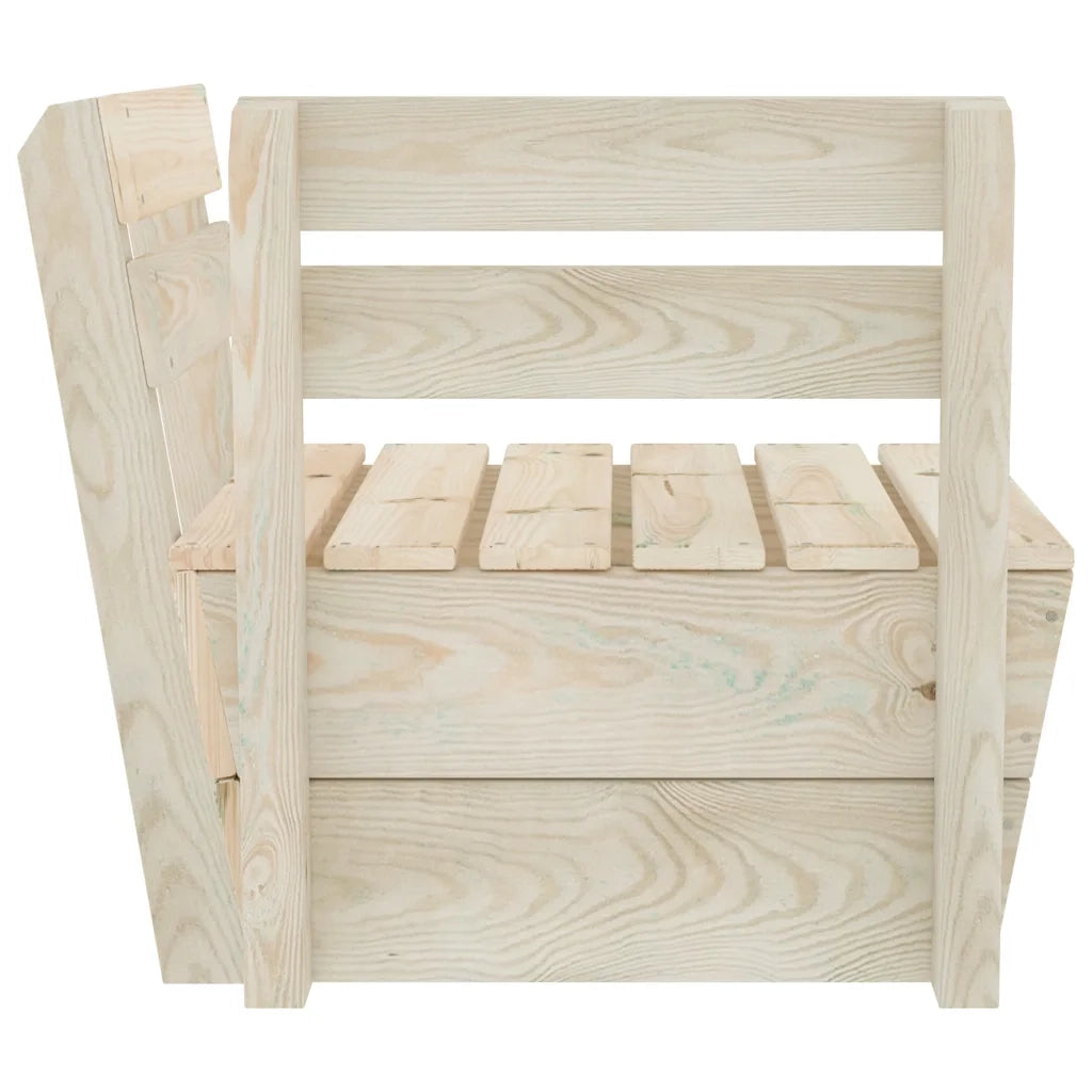 Divano Angolare Modulare su Pallet in Legno di Abete Impregnato 315634