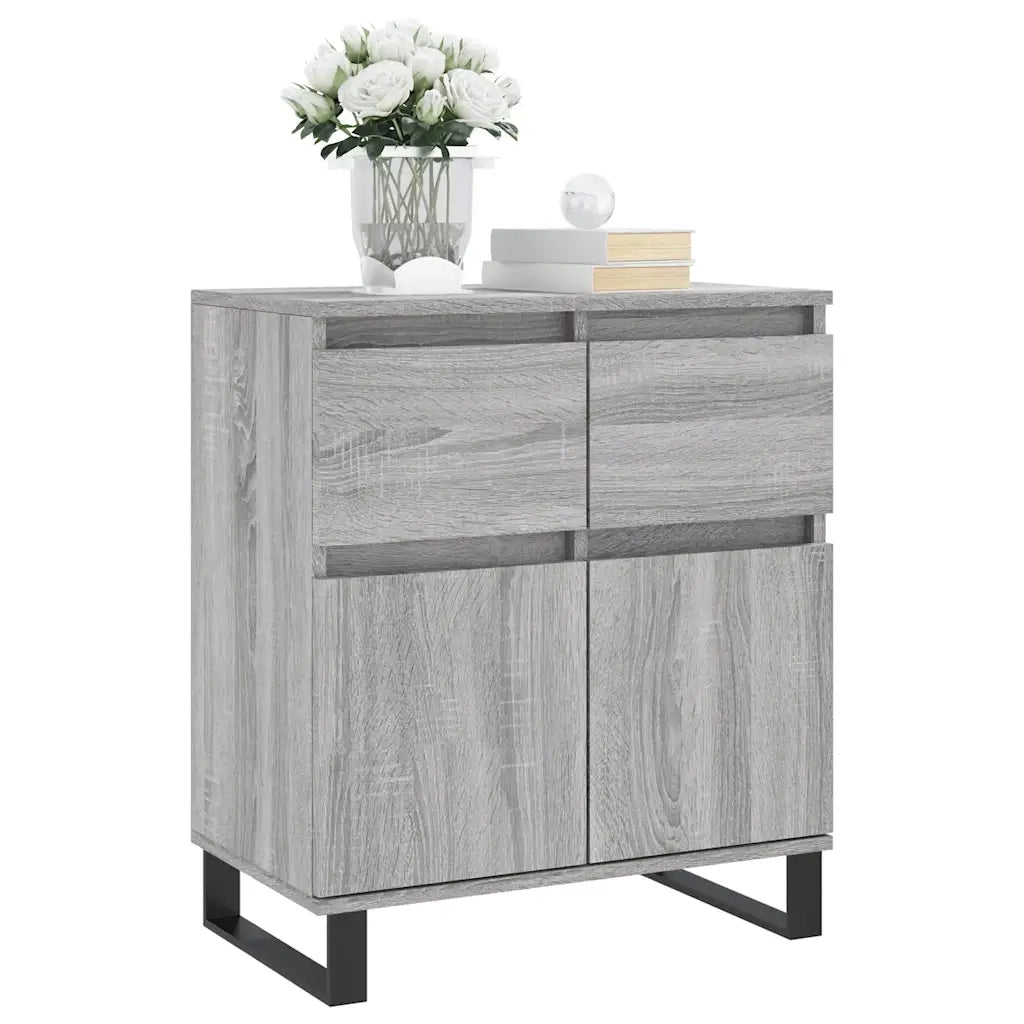 Credenza-Buffet-Armadio da cucina Grigio Sonoma 60x35x70 cm in Legno Multistrato 353192