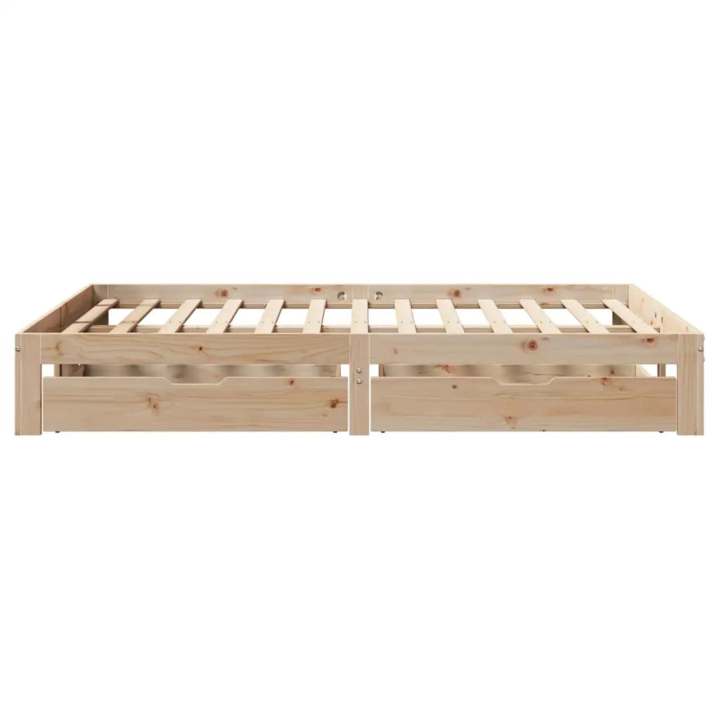 Giroletto con Cassetti 120x190 cm in Legno Massello di Pino