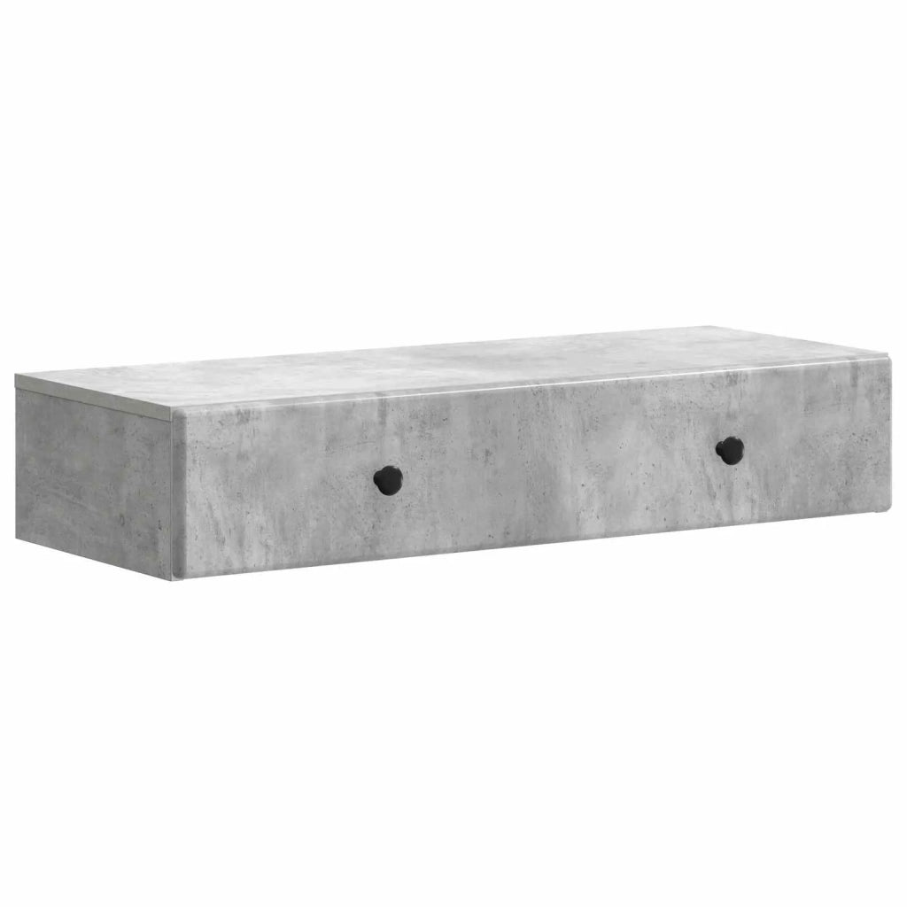 Tavolino da Parete Laterale Grigio Cemento 87,5 x 34,5 x 17 cm 899178