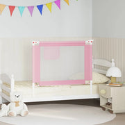 Sponda Letto di Sicurezza per Bambini Rosa 100x25cm in Tessuto 10199