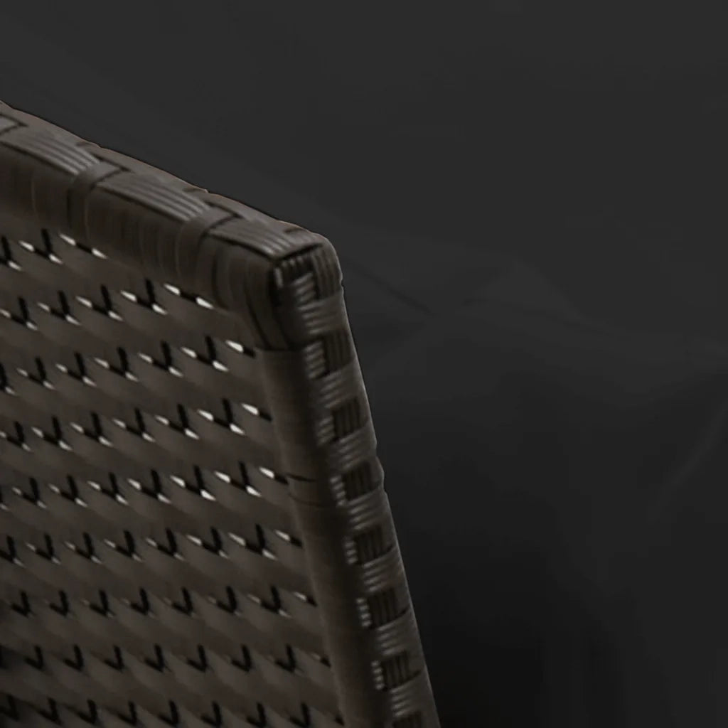 vidaXL Divano da Giardino con Cuscini in Polyrattan Nero