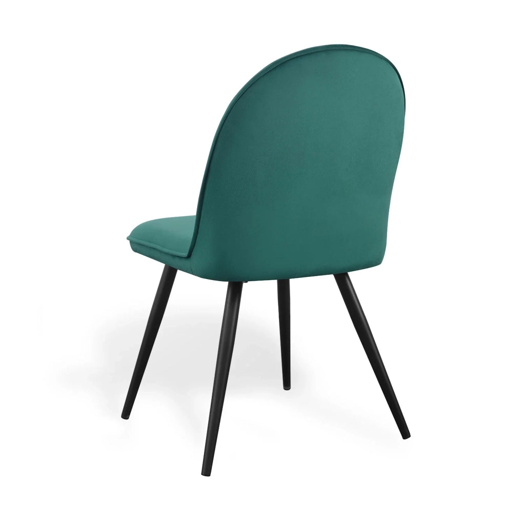 LÚZETE - SEDIA HADLEY IN VELLUTO VERDE SCURO