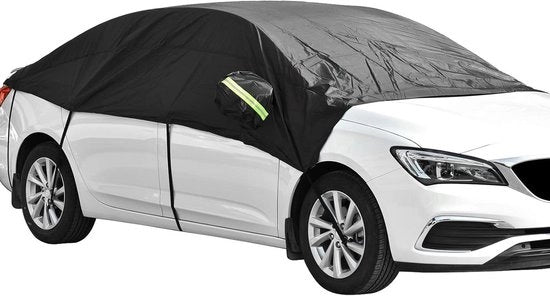 Copertura per Auto Semi Garage Fosforescente per Protezione da Neve e Radiazioni UV con Copertura Parabrezza