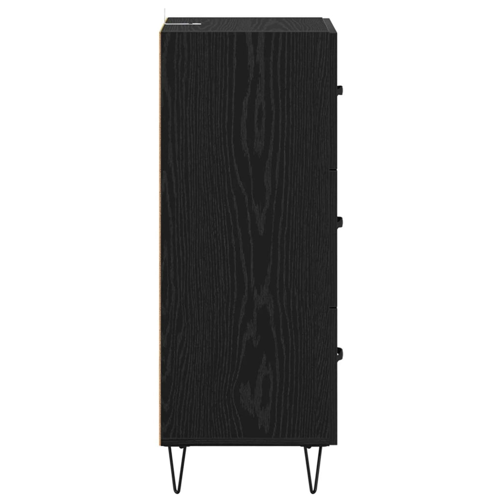 Credenza | Madia | Buffet da pranzo | Armadio da pranzo Rovere nero 34 x 34.5 x 90 cm Legno multistrato