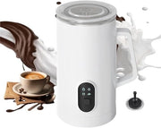 Melmacchina 4 in 1 con funzione di riscaldamento, 580 ml/29 oz automatica per caffè caldo e freddo, latte, cappuccino, macchiato, cioccolata calda, melmacchina con regolazione di temperatura (1, bianca)