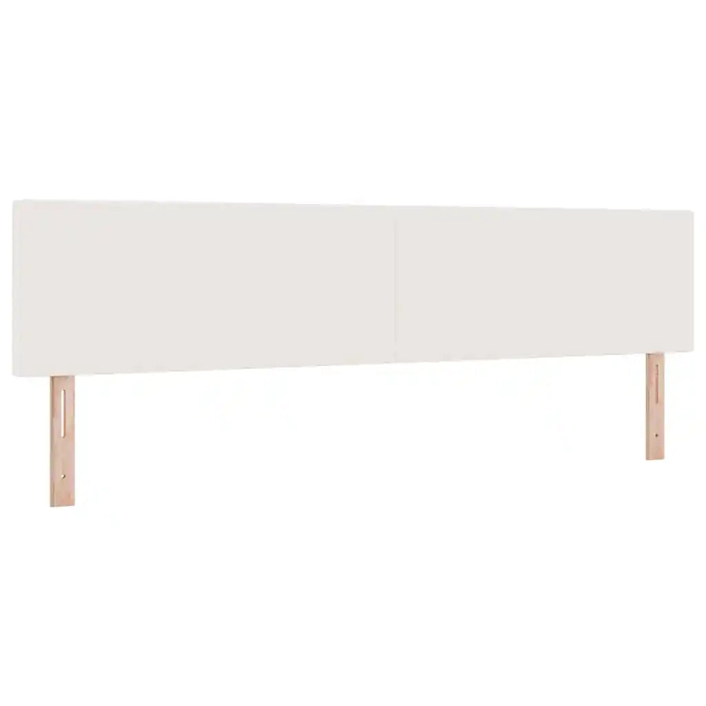 Letto a Sorgente LED con testiera Crema e Bianco 200 x 200 cm