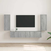 Mobile TV da parete 2 pcs Grigio Sonoma 30 x 31 x 80 cm 892302