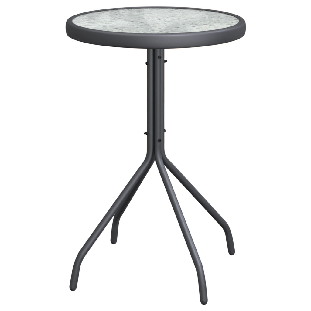 Set Bistro da Giardino a 3 Pezzi Anthracite Textilene e Acciaio