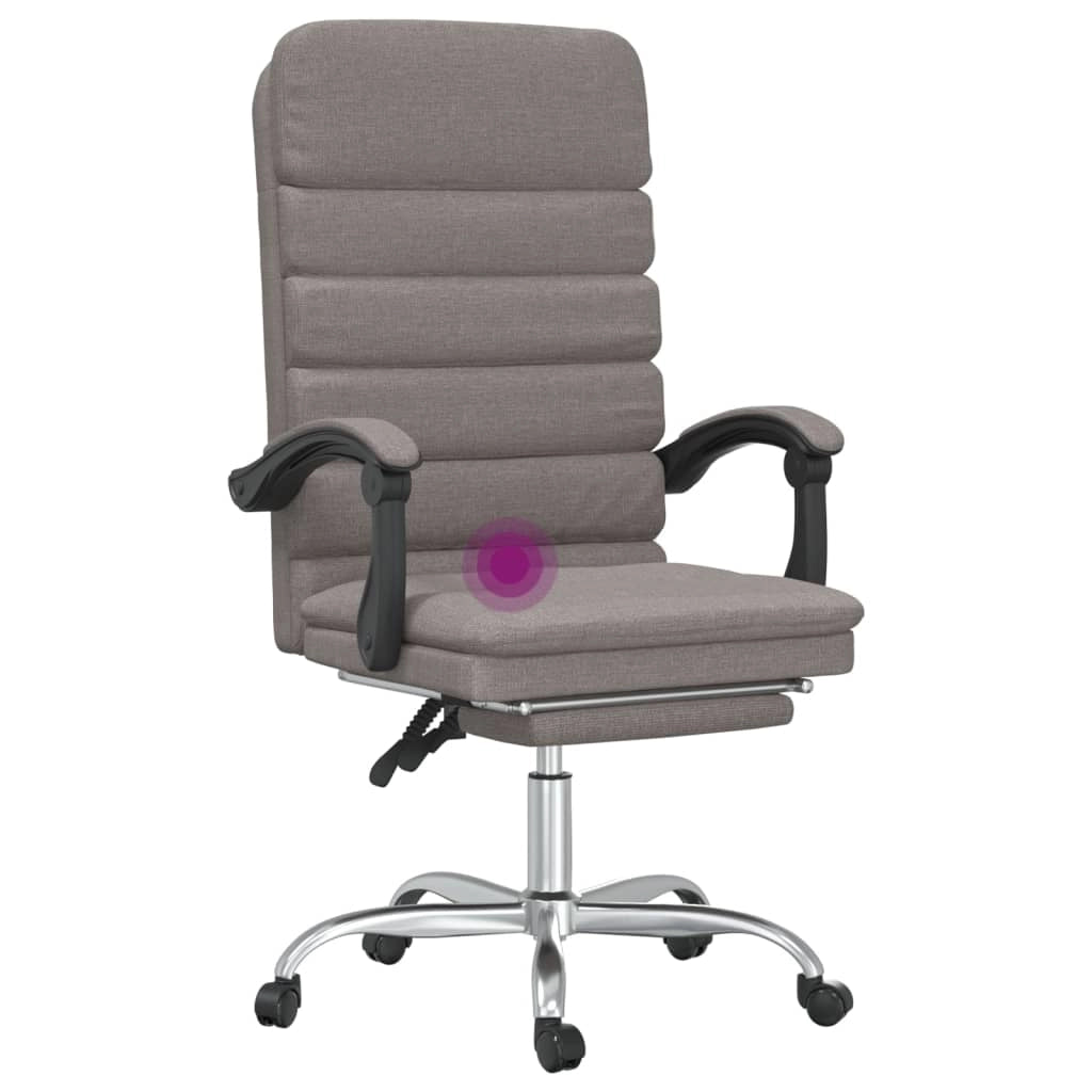 Poltrona reclinabile da ufficio per massaggio per uso al computer studio tessuto color tortora 02_0025422