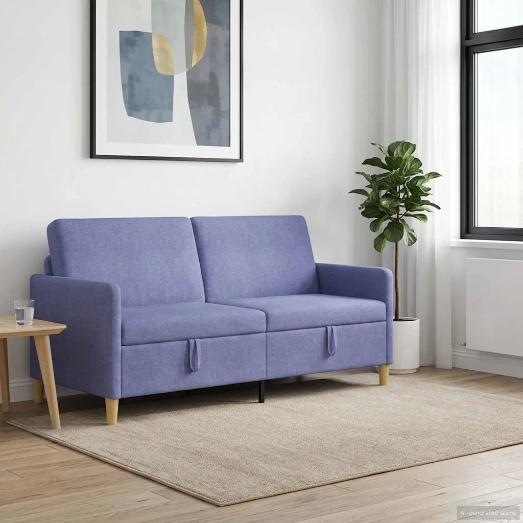 Divano con Storage Blu jeans 172 x 78 x 87 cm Poliestere 42036960