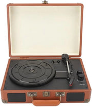 Grammofono Bluetooth con Cassa in Legno - 33/45/78 Velocità e Altoparlanti Stereofonici Integrati