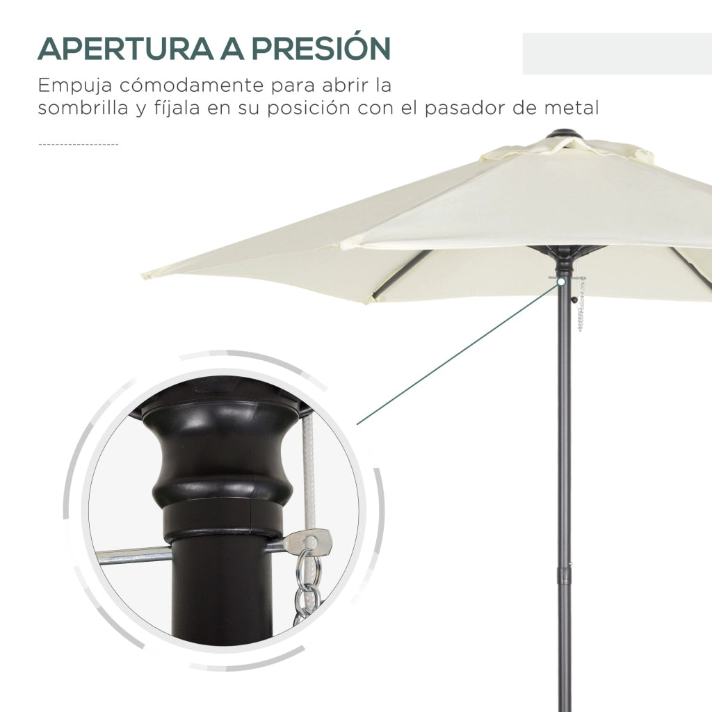 Ombrellone da Giardino ¨C zephmum ¨C Beige Aluminio