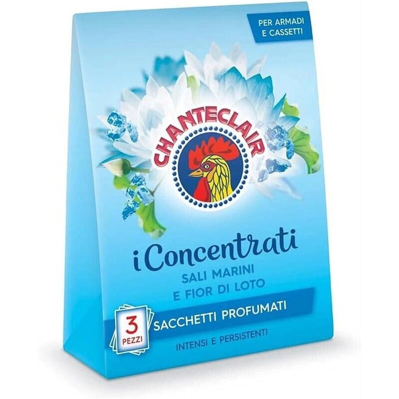 CHANTECLAIR I CONCENTRATI SACCHETTI PROFUMATI 3PZ FIORI SALI MARINI E FIOR DI LOTO