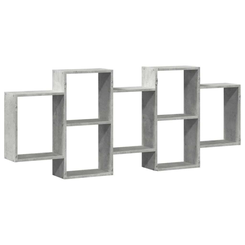 Scaffale a Muro Grigio Cemento 159x18x65 cm in Truciolato