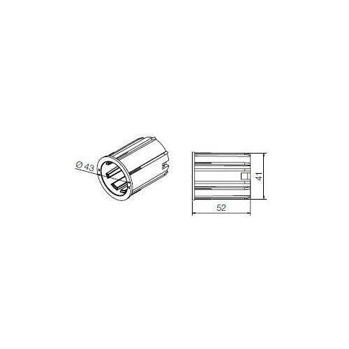 KIT CALOTTA BIANCA PER RULLO TIPO ACMEDA Ø48MM PER MOTORI Ø35MM NICE 575.24801