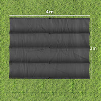 Telo Pergola per Esterni 392x350 cm Anti UV con 8 Fori di Drenaggio in Poliestere Grigio Scuro